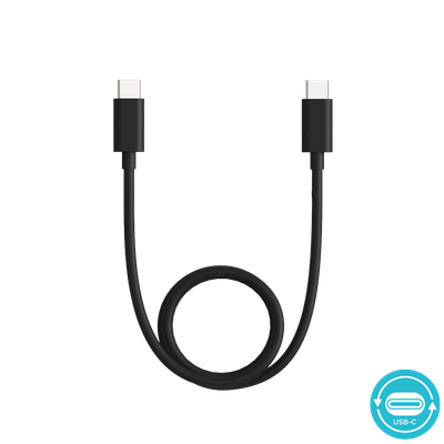 Cabo de dados e carga - conector USB-C para USB-C - Preto