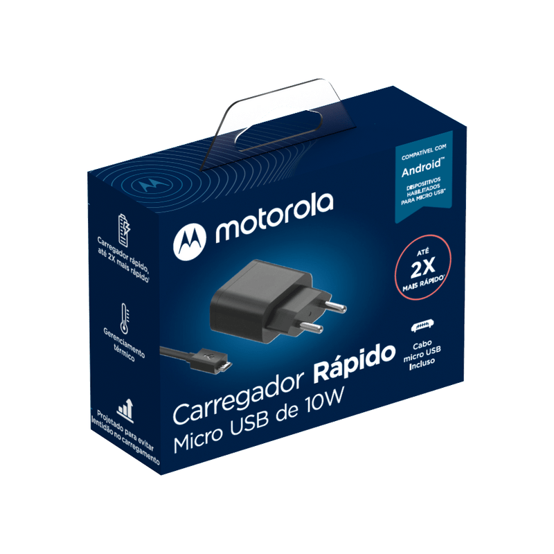 Cargador Motorola USB a Micro USB 10 W