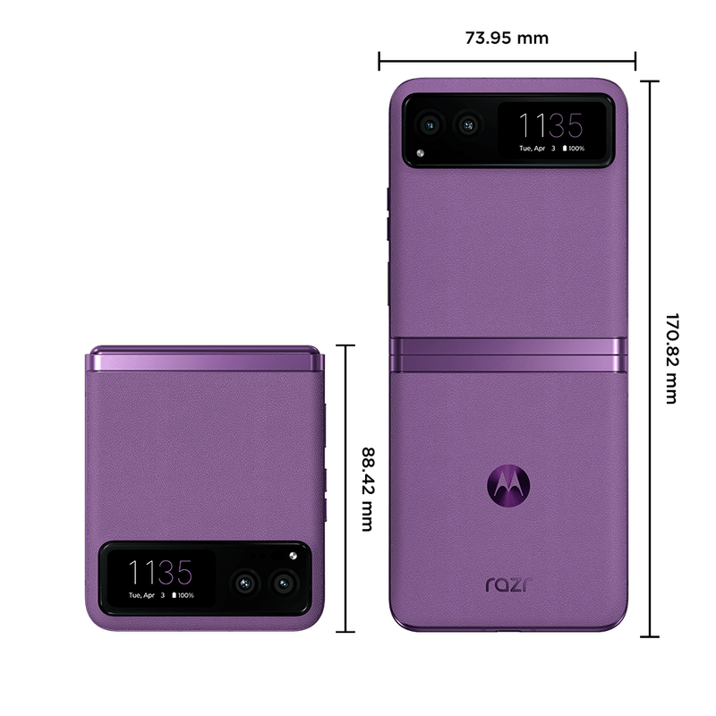 Dimensoes-smartphone-motorola-razr-40-lilac