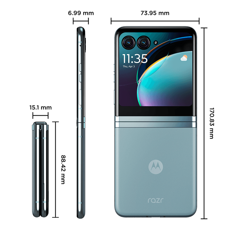 Dimensoes-smartphone-motorola-razr-40-ultra-blue