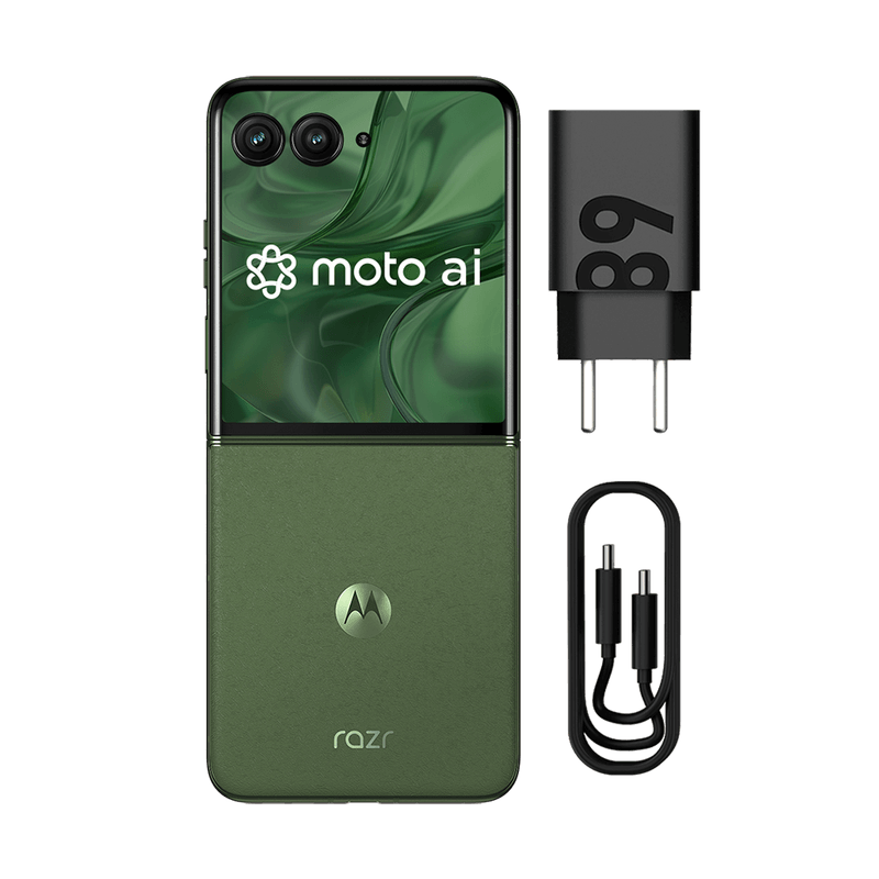 conteúdo-da-caixa-smartphone-motorola-razr-50-ultra-forest-green-silicon-leather