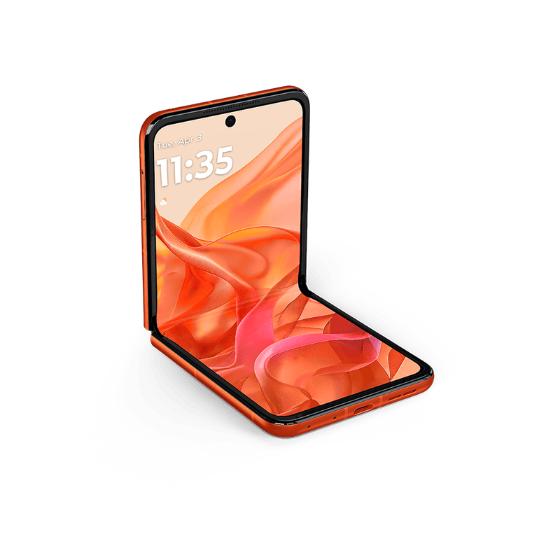 tela-dobrada-smartphone-motorola-razr-50-orange-vegan-leather