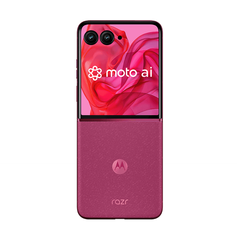 Traseira-do-smartphone-flip-motorola-razr-50-ultra-nfc-rosa