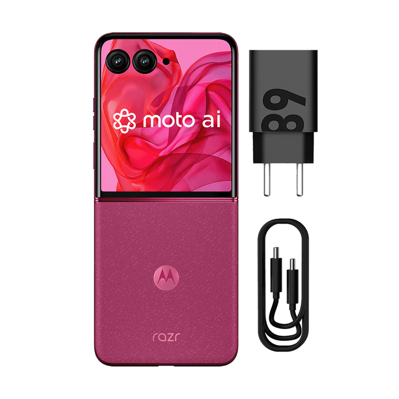 Celular-dobravel-razr-50-ultra-rosa-com-carregador-turbopower-da-motorola