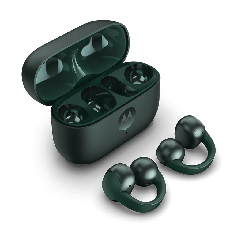 2025__Moto-buds-loop_Pack_Case-3-4-View_Open_Buds-Out_Trekking-Green.png