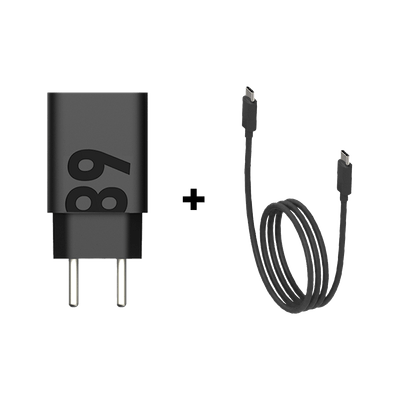 Kit carregador de parede Motorola TurboPower™ 68W + cabo USB- C P/ USB-C 2 metros