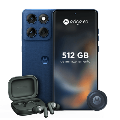 Kit Motorola Edge 60 512 GB com Moto Buds+ e Moto Tag