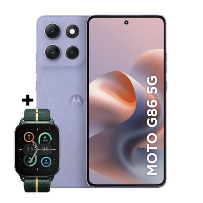 Kit smartphone moto g86 512 GB + moto watch fit