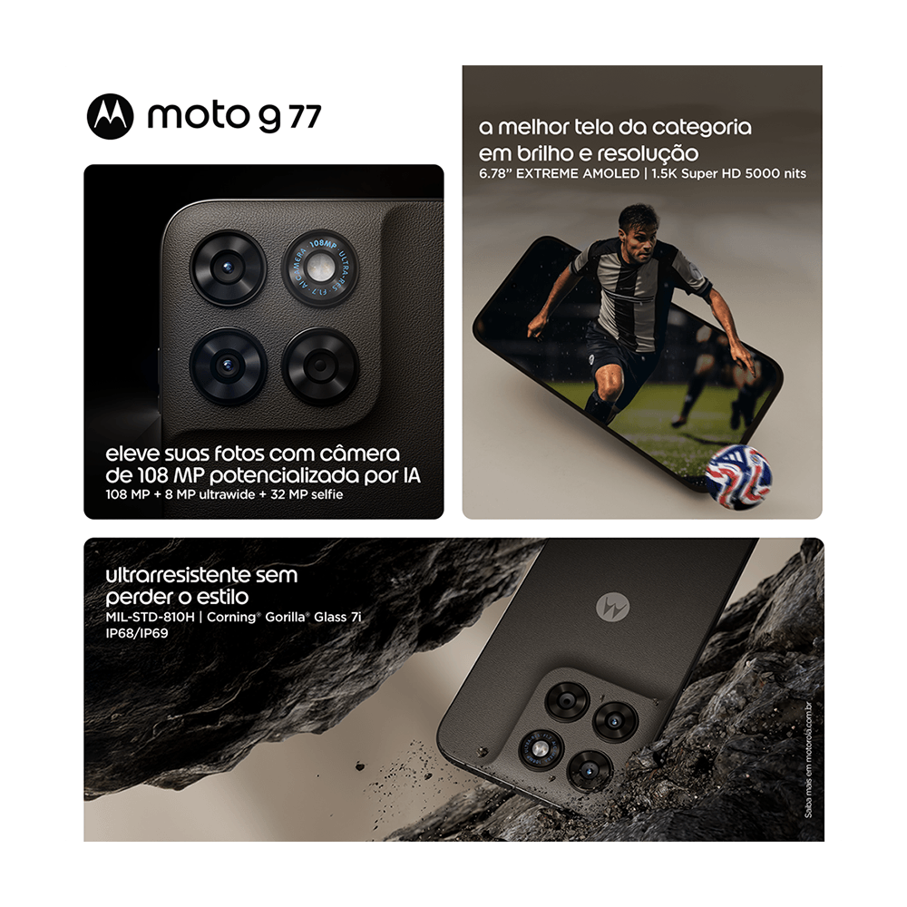 Moto G77 5G 256GB | Loja Oficial Brasil 2026
