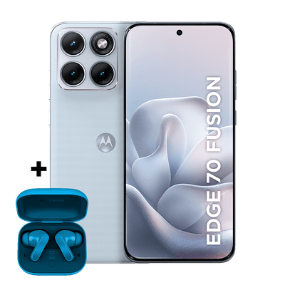 Kit smartphone motorola edge 70 fusion e fone moto buds bass