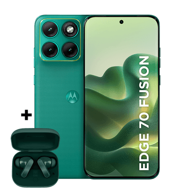 Kit smartphone motorola edge 70 fusion e fone moto buds bass