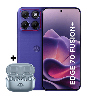 Kit smartphone motorola edge 70 fusion + e fone moto buds loop Swarovski Ice Melt