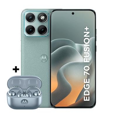 Kit smartphone motorola edge 70 fusion + e fone moto buds loop Swarovski Ice Melt
