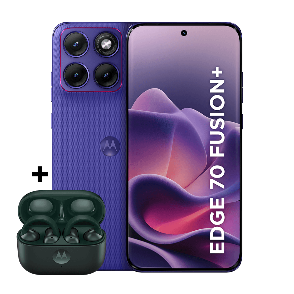 Kit smartphone motorola edge 70 fusion + e fone moto buds loop