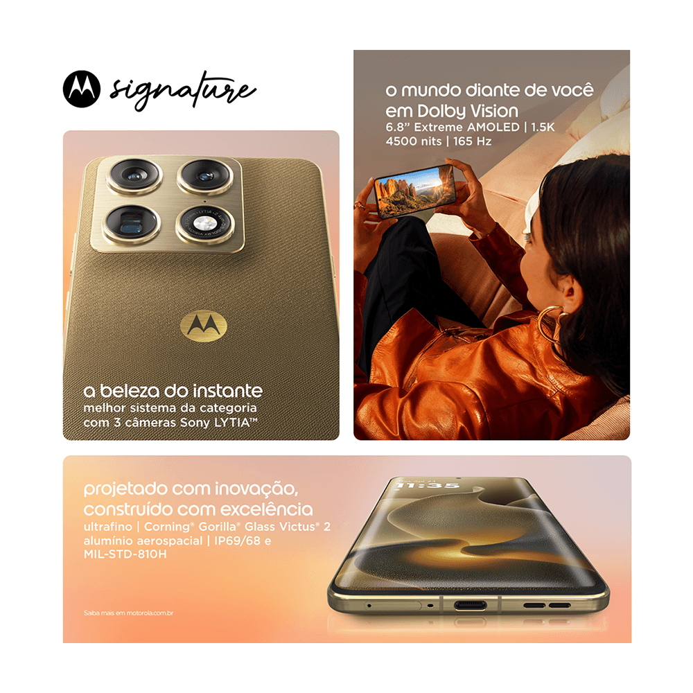 Celular Premium Motorola Signature | Loja Oficial Brasil 2026