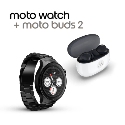 Kit Smartwatch Moto Watch + Moto Buds 2