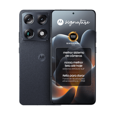 Kit Smartphone Motorola Signature 5G Preto + Smartphone Motorola Razr 70 5G Cinza