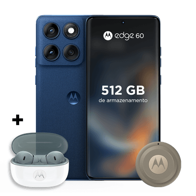 Kit Smartphone Motorola Edge 60  5G 512GB + Moto Buds 2 e Moto Tag 2
